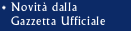 Novit dalla Gazzetta Ufficiale